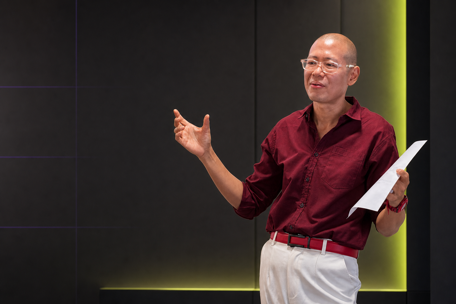 ครูวิทย์กำลังนำเสนอแนวทาง AI Strategy