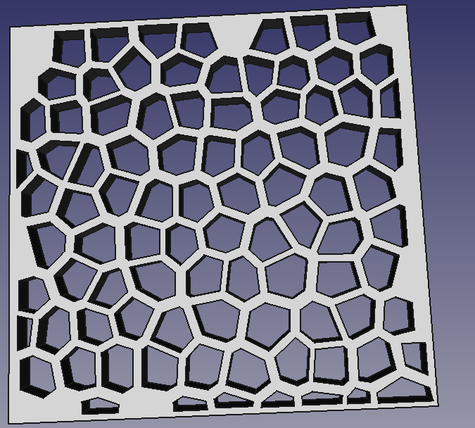 freecad voronoi pattern by python