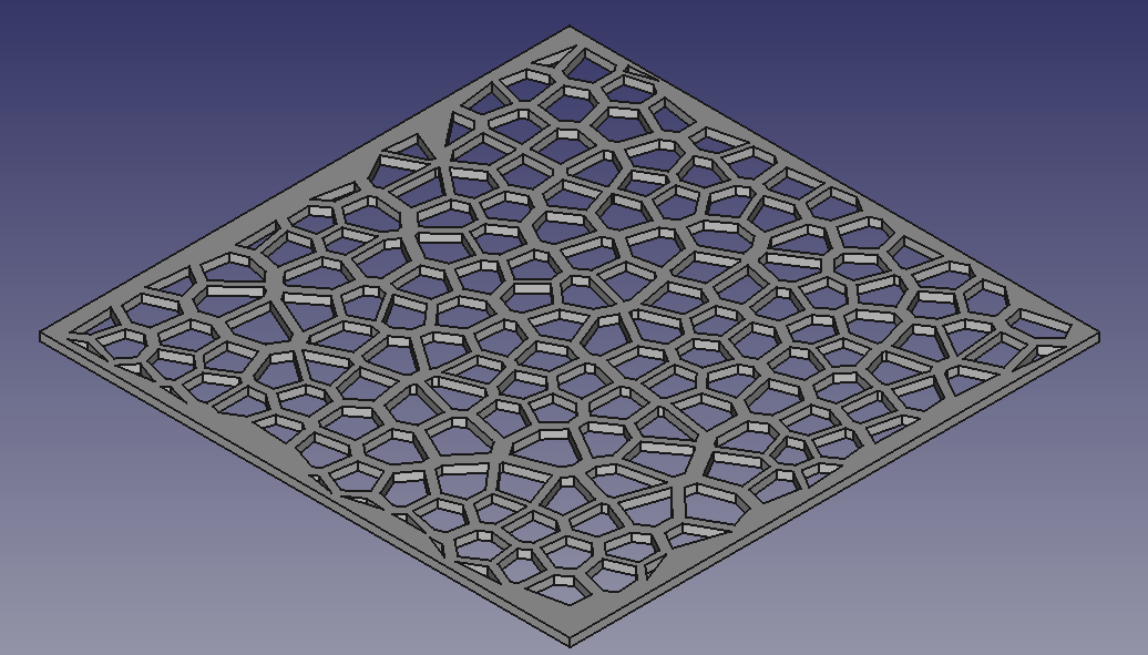 freecad voronoi pattern by python