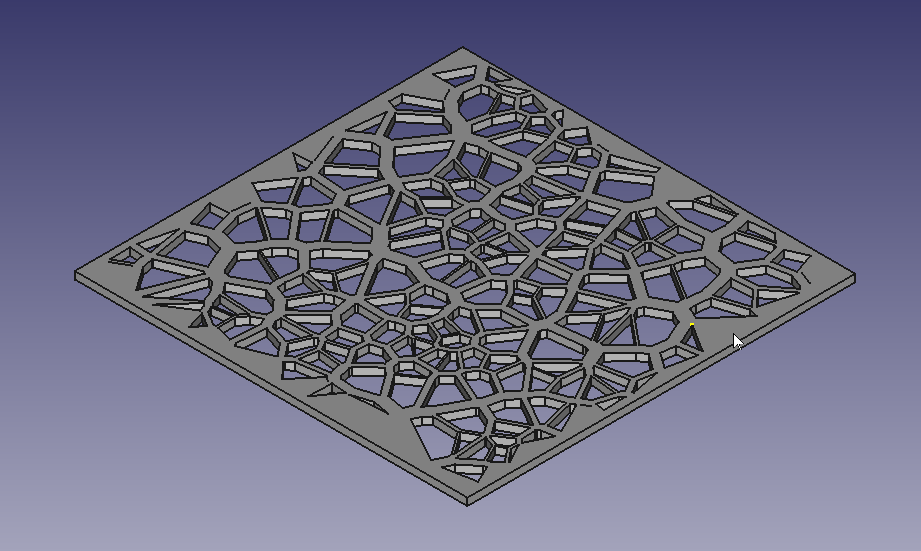 freecad voronoi pattern by python