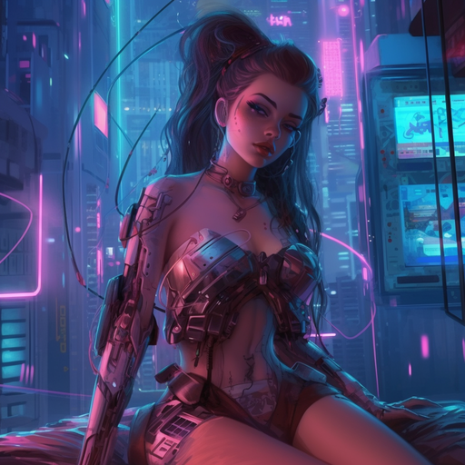 Cyberpunk Style Anime Wallpaper Midjourney Prompt