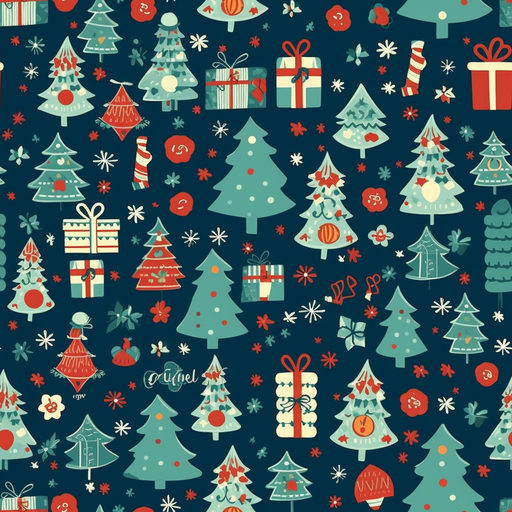 Simple Christmas Wrapping Paper Midjourney Prompt